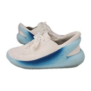 Kizik Roamer Women's 7 White Glacier Blue Hands Free Slip On Shoe Sneakers